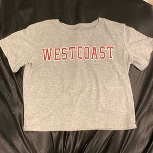 Grey West Coast baby tee